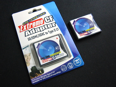 6th generation extreme cf adapter sd to type ii cf memory card adapter reader
